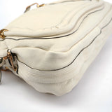 Chloé Paraty 2-Way Schultertasche aus weißem Leder