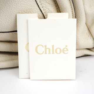 Chloé White Leather Paraty 2-Way Shoulder Bag