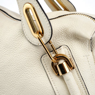 Chloé White Leather Paraty 2-Way Shoulder Bag