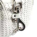 Chloe White Perforated Leather Shoulder Bag