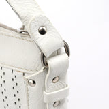 Chloe White Perforated Leather Shoulder Bag