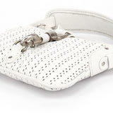 Chloe White Perforated Leather Shoulder Bag