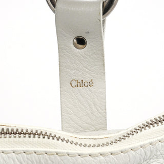 Chloe White Perforated Leather Shoulder Bag