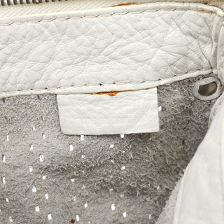 Chloe White Perforated Leather Shoulder Bag