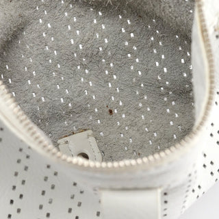 Chloe White Perforated Leather Shoulder Bag