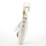 Chloe White Perforated Leather Shoulder Bag