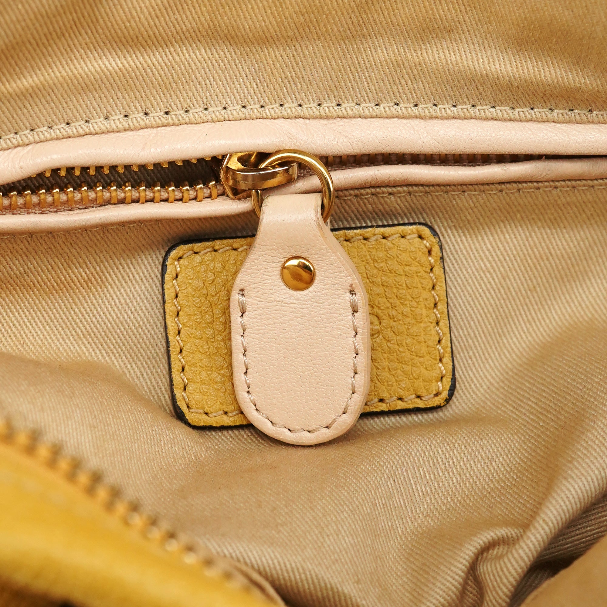 Chloé Sac deux portés Paraty en cuir jaune