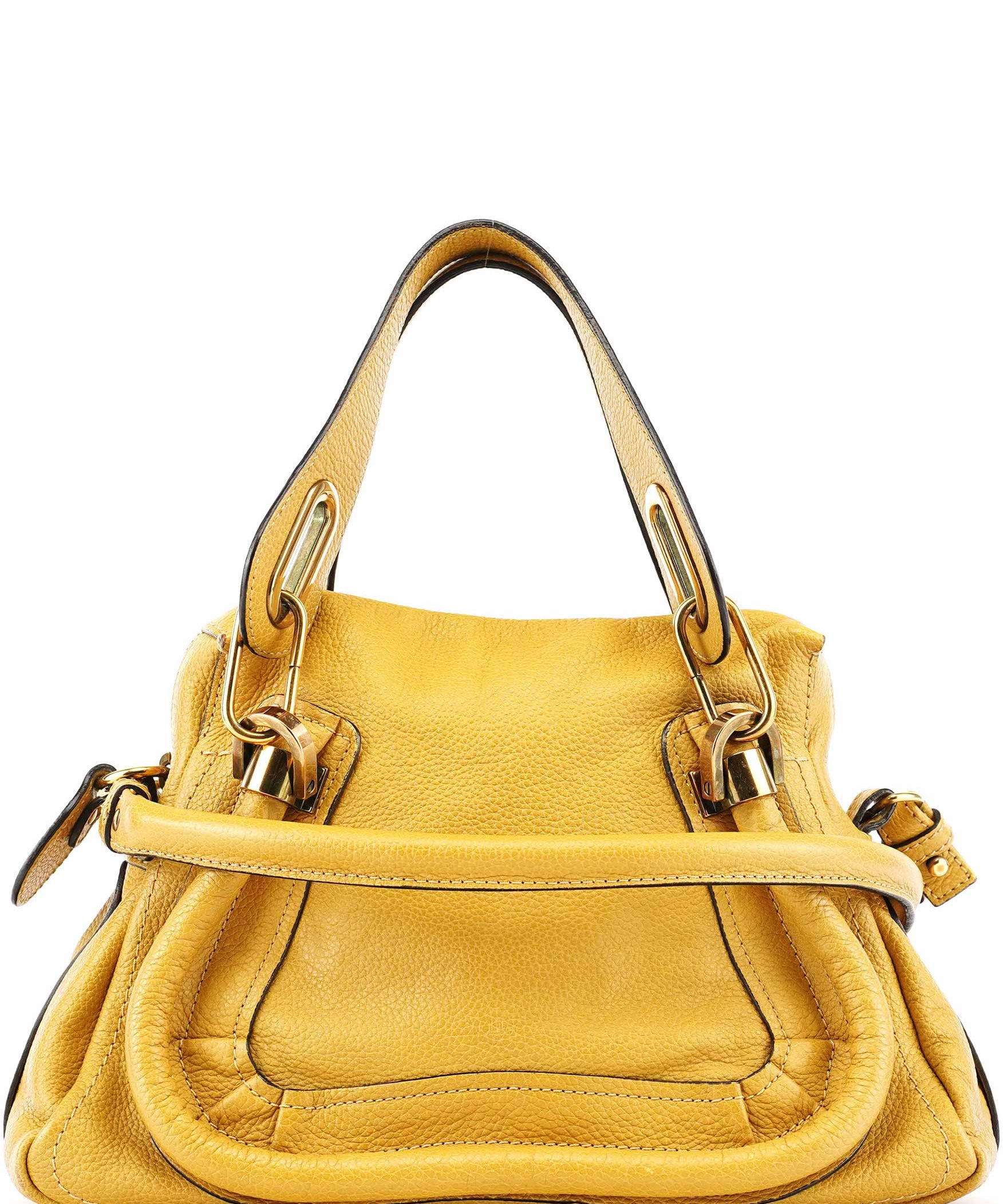 Chloe Yellow Leather Paraty 2-Way Bag