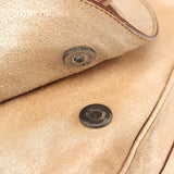 Christian Dior 2005 Beige Crackled Leather Gaucho Saddle Bag