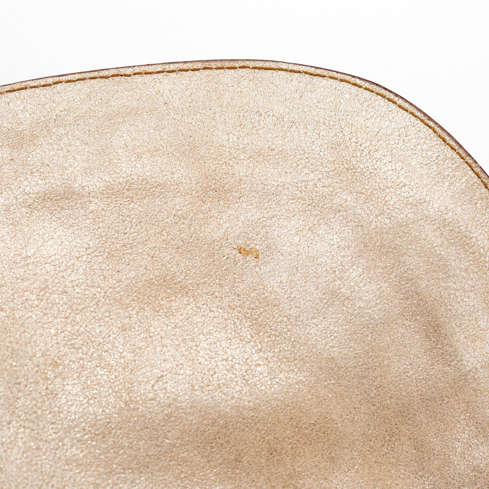 Christian Dior 2005 Beige Crackled Leather Gaucho Saddle Bag
