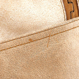 Christian Dior 2005 Beige Crackled Leather Gaucho Saddle Bag
