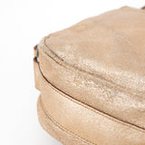 Christian Dior 2005 Beige Crackled Leather Gaucho Saddle Bag