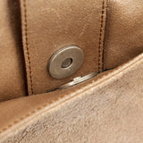 Christian Dior 2005 Beige Crackled Leather Gaucho Saddle Bag