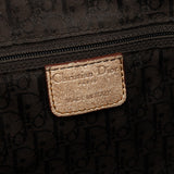 Christian Dior 2005 Beige Crackled Leather Gaucho Saddle Bag