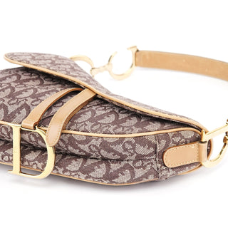 Christian Dior Beige Monogram Saddle Bag