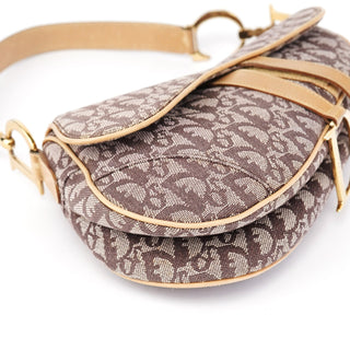 Christian Dior Beige Monogram Saddle Bag