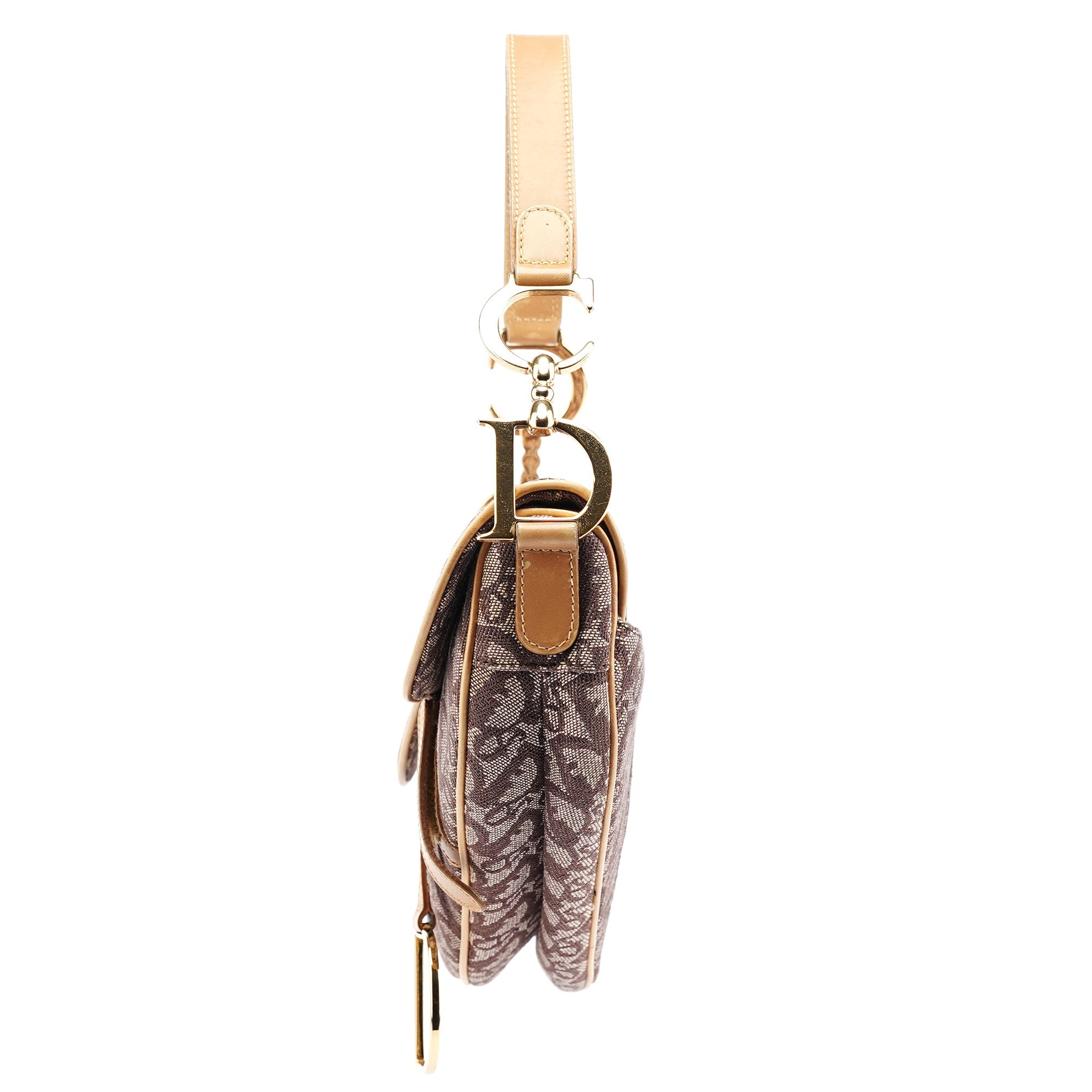 Christian Dior Beige Monogram Saddle Bag