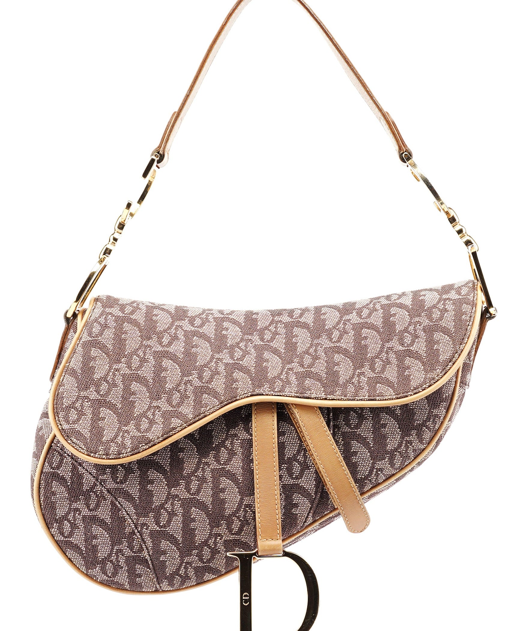 Christian Dior Beige Monogram Saddle Bag