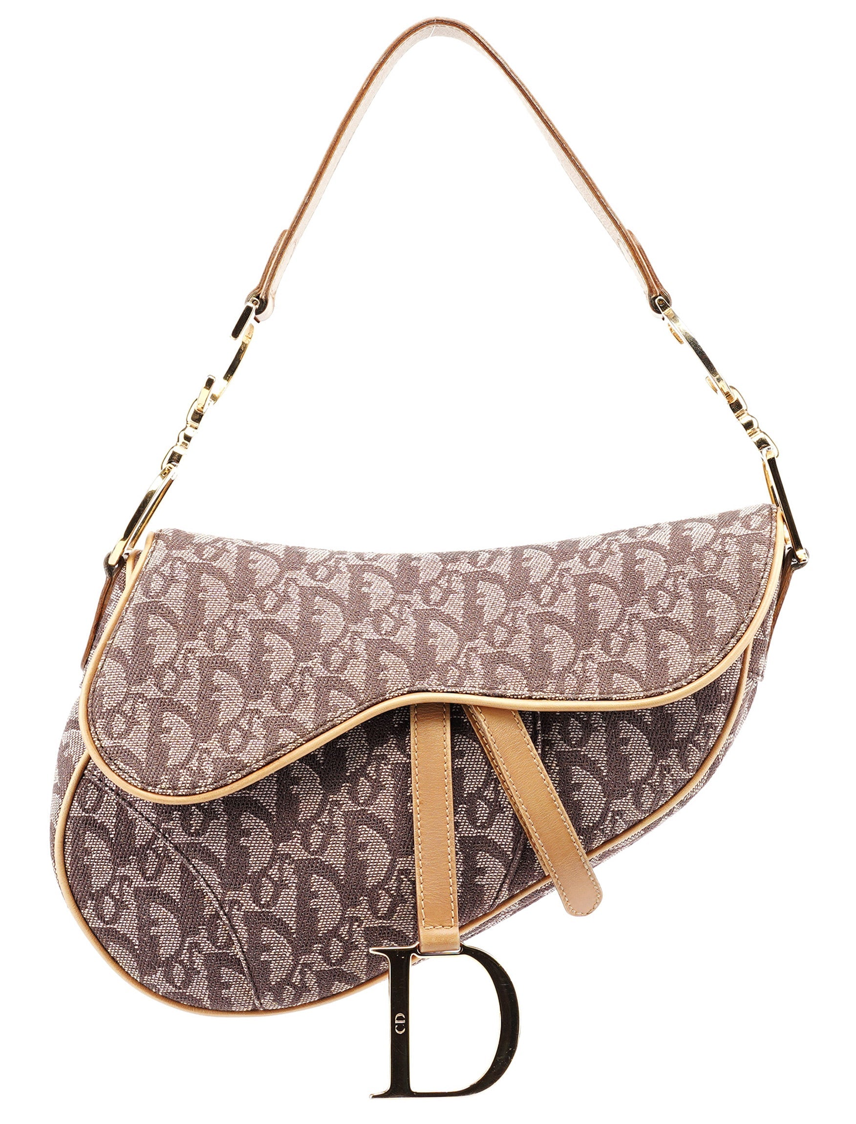 Christian Dior Beige Monogram Saddle Bag