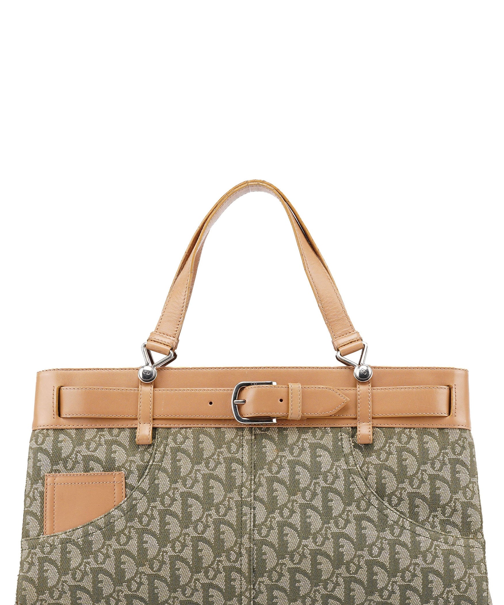 Christian Dior Beige Trotter Jeans Tote Bag