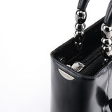 Christian Dior Black Calfskin Lady Dior Tote Bag
