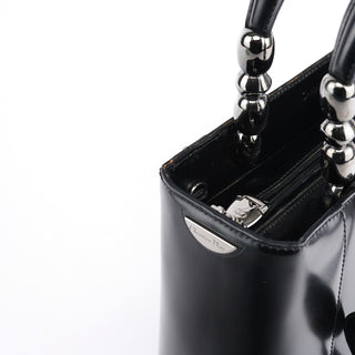 Christian Dior Black Calfskin Lady Dior Tote Bag