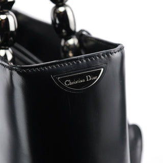 Christian Dior Black Calfskin Lady Dior Tote Bag