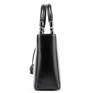 Christian Dior Black Calfskin Lady Dior Tote Bag