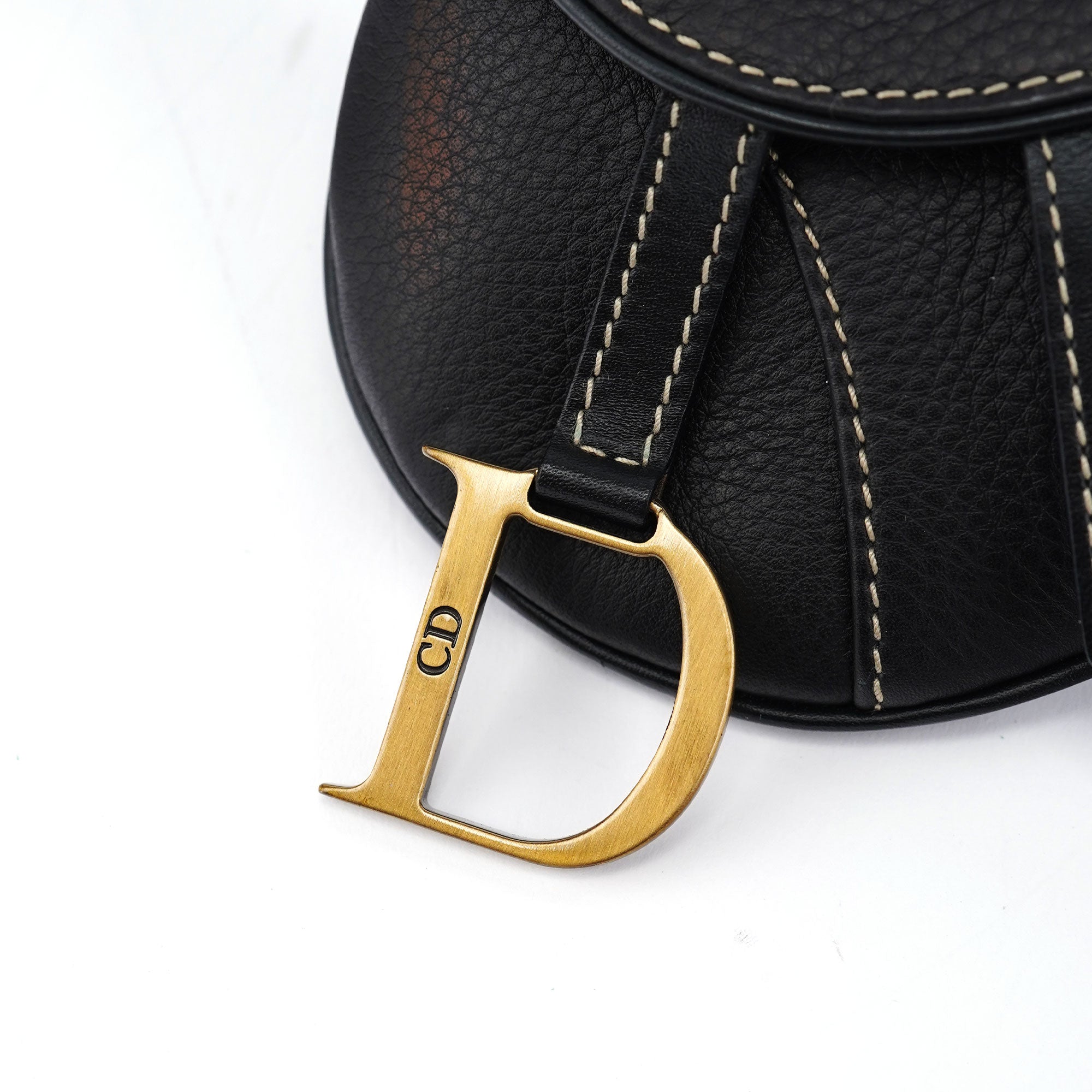 Christian Dior Black Calfskin Saddle Waistbag