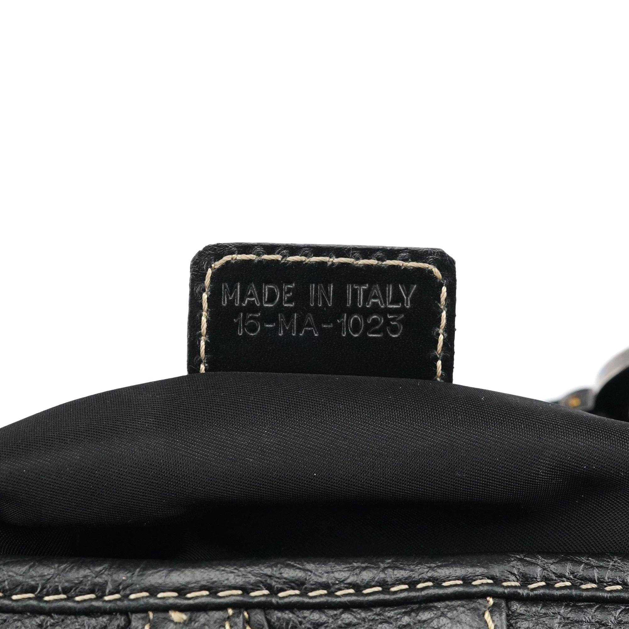 Christian Dior Black Leather Saddle Shoulder Bag