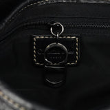 Christian Dior Black Leather Saddle Shoulder Bag
