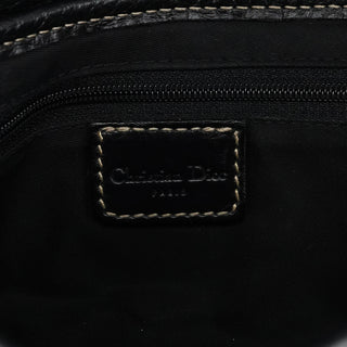 Christian Dior Black Leather Saddle Shoulder Bag