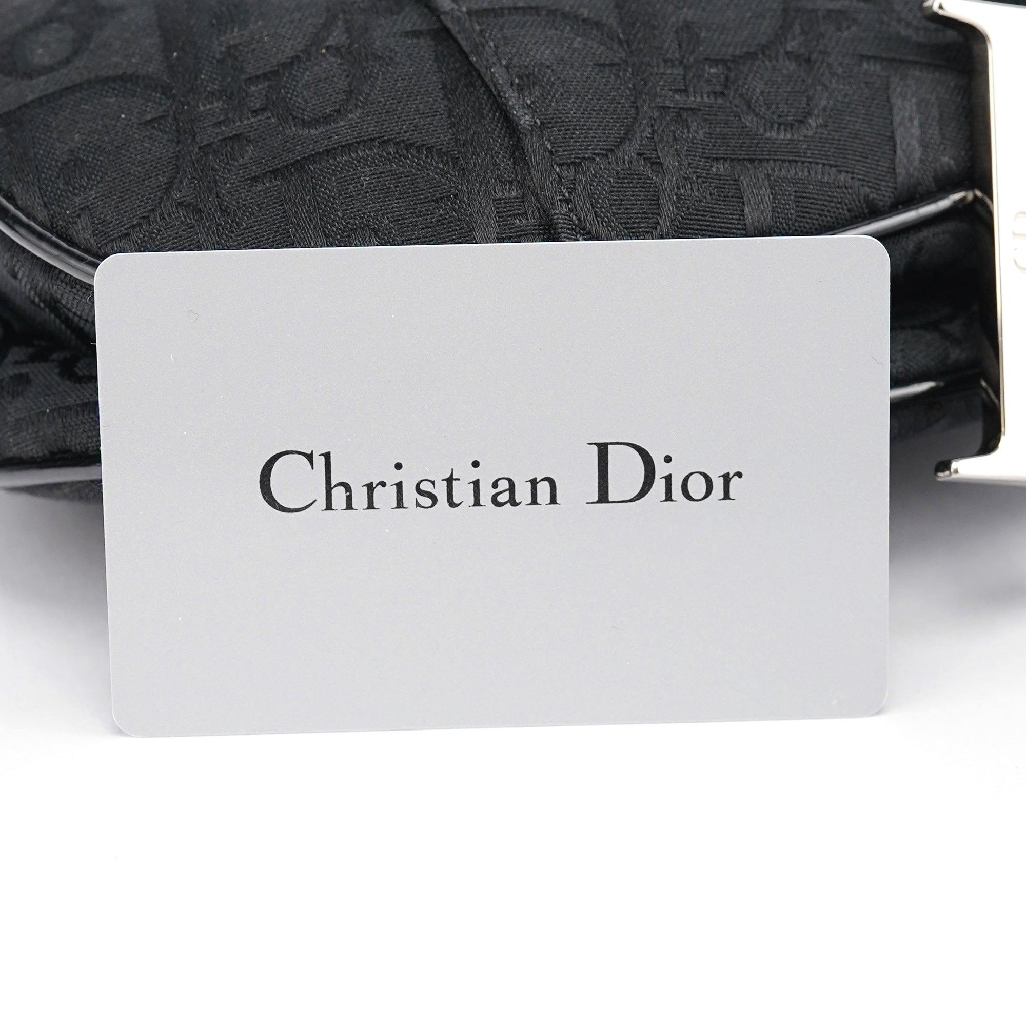 Christian Dior Black Monogram Saddle Bag