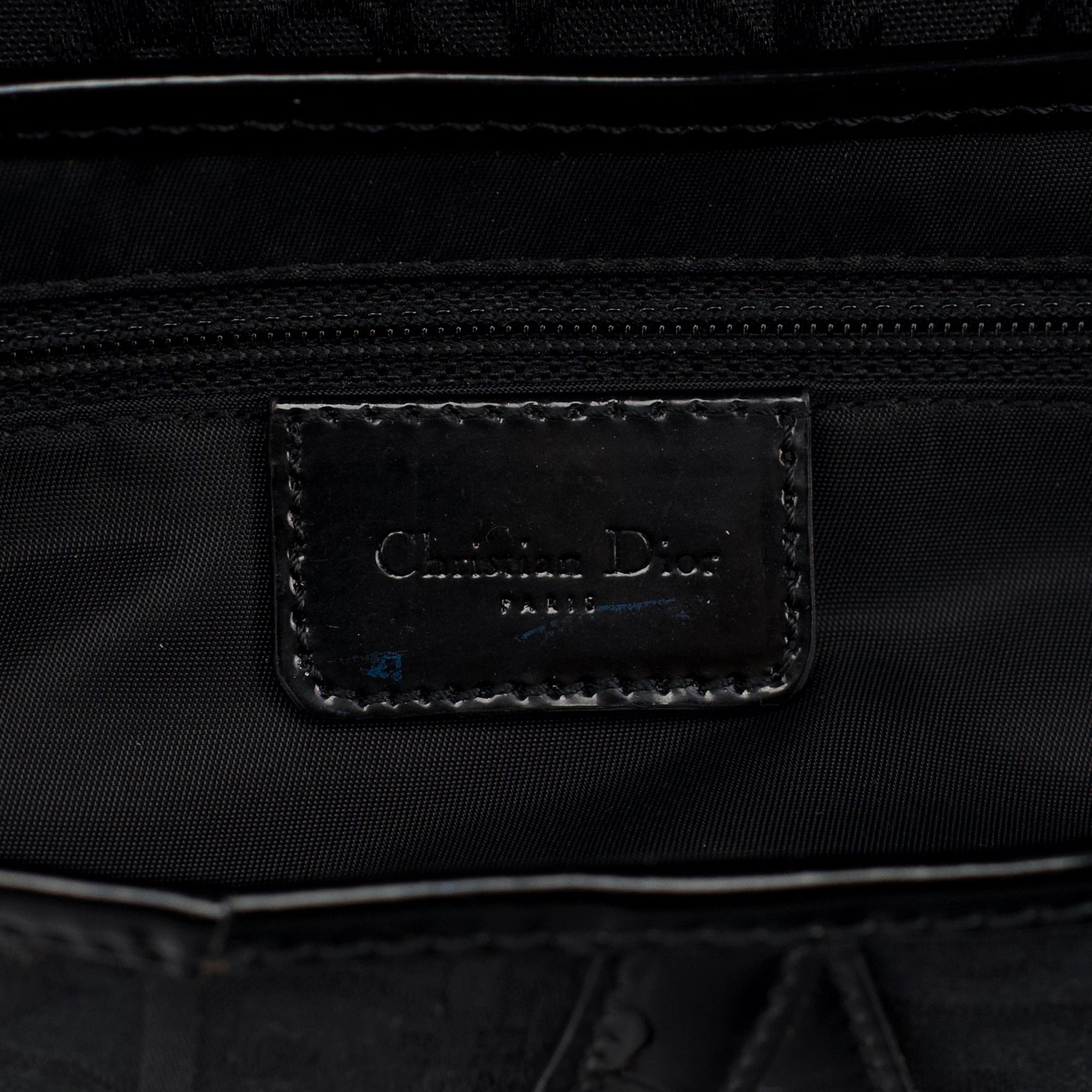 Christian Dior Black Monogram Saddle Bag