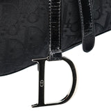 Christian Dior Black Monogram Saddle Bag