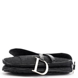 Christian Dior Black Monogram Saddle Bag
