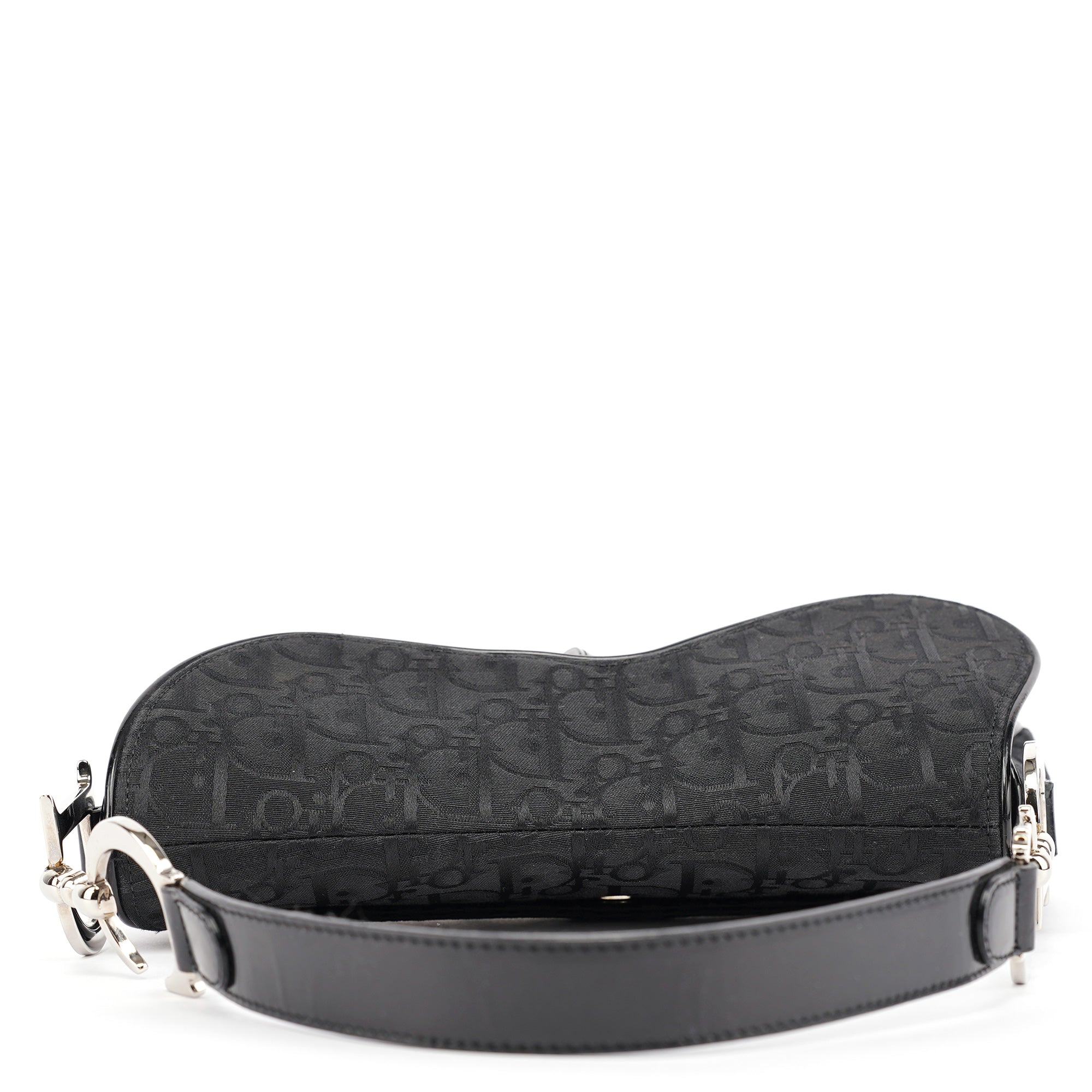 Christian Dior Black Monogram Saddle Bag