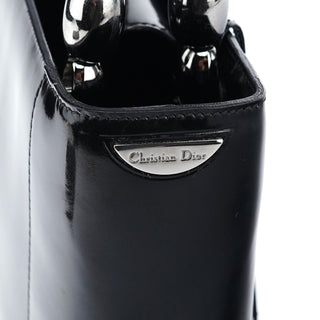 Christian Dior Black Patent Leather Mini Tote Bag