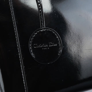 Christian Dior Black Patent Leather Mini Tote Bag