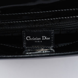 Christian Dior Black Patent Leather Mini Tote Bag