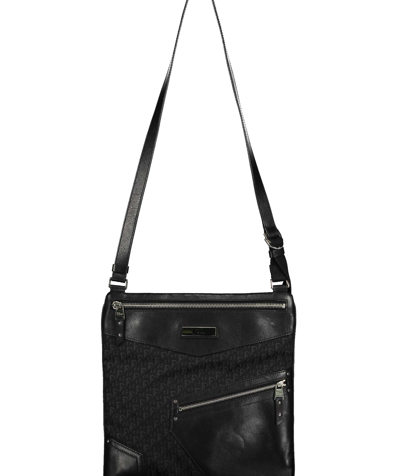Christian Dior Black Trotter Monogram Crossbody Bag