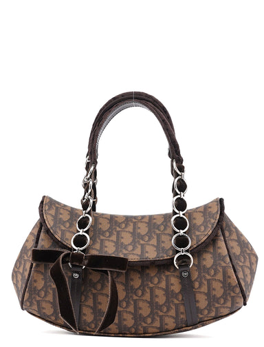 Christian Dior Brown Trotter Monogram Shoulder Bag