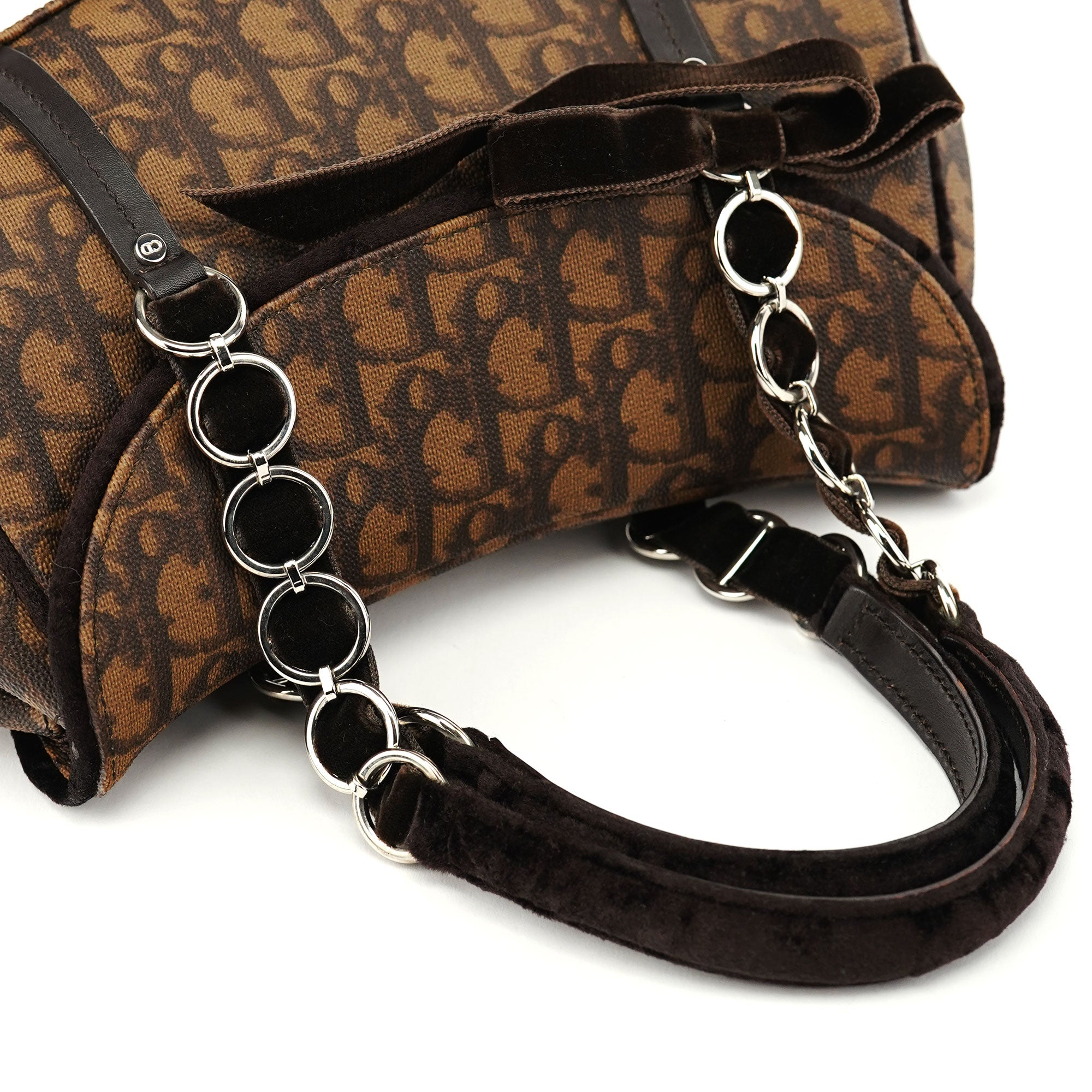 Christian Dior Brown Trotter Monogram Shoulder Bag