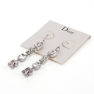 Christian Dior Crystal Dior Logo Earrings