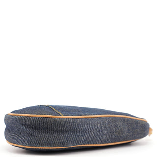 Christian Dior Navy Denim Mini Saddle Shoulder Bag