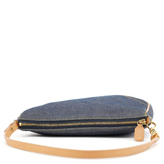 Christian Dior Navy Denim Mini Saddle Shoulder Bag