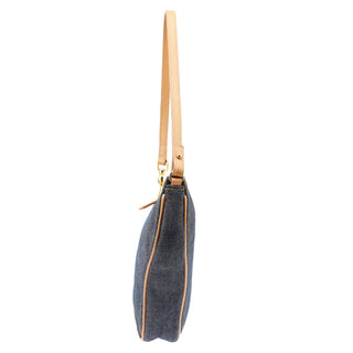 Christian Dior Navy Denim Mini Saddle Shoulder Bag