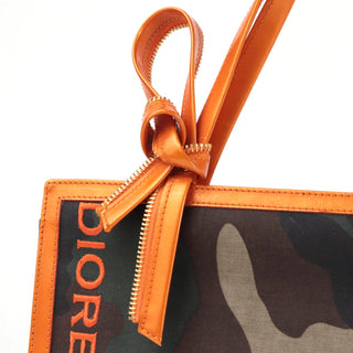 Christian Dior Spring 2001 Orange Camo Diorella Tote Bag