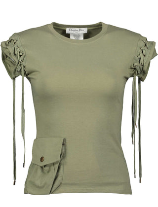 Christian Dior Spring 2003 Olive Lace Tank Top