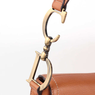 Christian Dior Tan Leather Saddle Bag